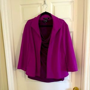 Evan Picone Shell and Blazer pairing; 2x/18W; Fuchsia